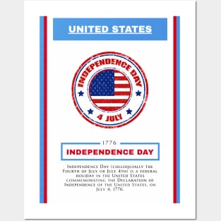 Independence Day - United States - For 4th of july - Print Design Poster - 1706205 Posters and Art